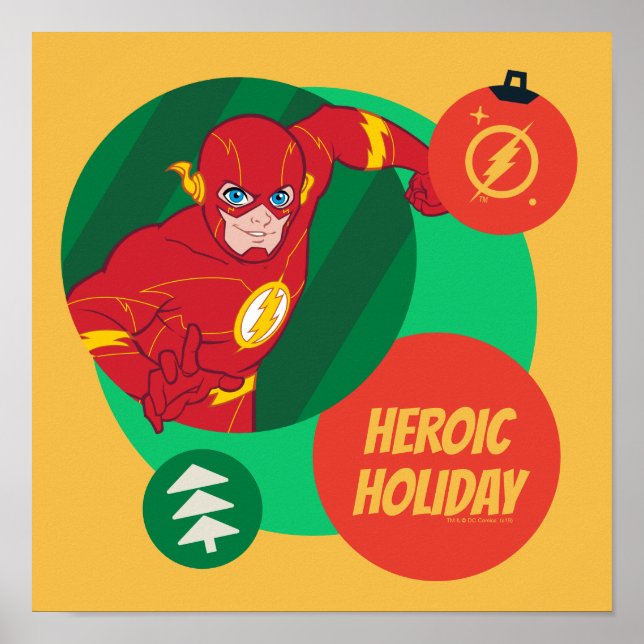 Poster Justice League The Flash Holiday Bauble (Devant)