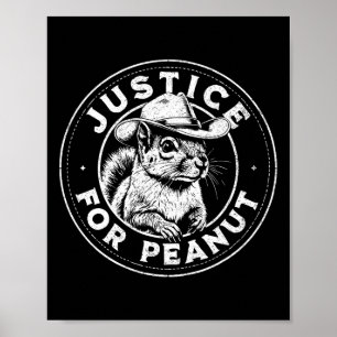Poster Justice Pour L'Arachide L'Écureuil - P’nut Pnut Pe