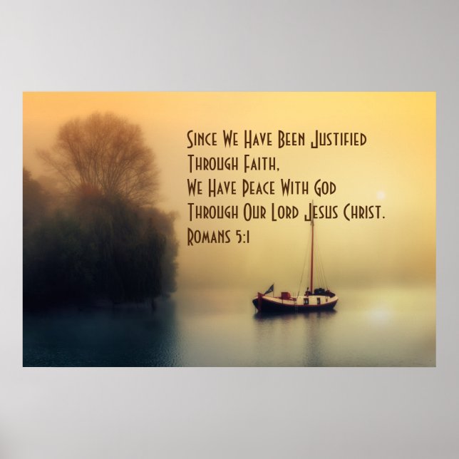 Poster Justifié Par La Foi Romains 5:1 Anoiné (Devant)