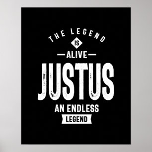 Poster Justus Nom personnalisé Anniversaire Cadeau
