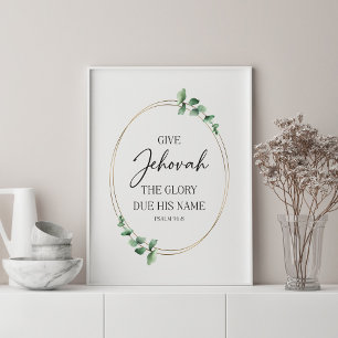 Poster JW 2025 Année Texte avec Eucalyptus