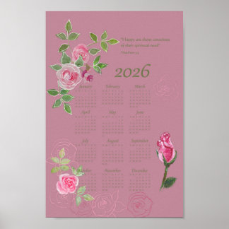 Poster JW year text calendar customizable