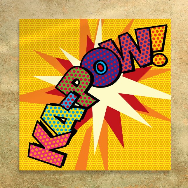 Poster KA-POW Fun Retro Comic Book Pop art (KA-POW Fun Retro Comic Book Pop Art Poster)