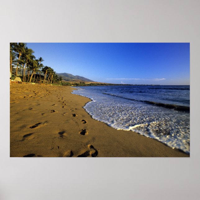 Poster Kaanapali beach, Maui, Hawaii, États-Unis (Devant)