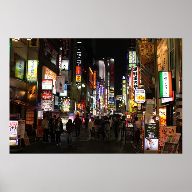Poster Kabukichō Tokyo Neons par nuit (Devant)