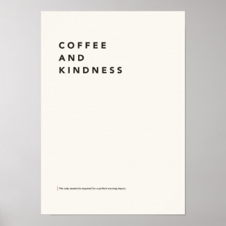 Poster Kaffee und Freundlichkeit