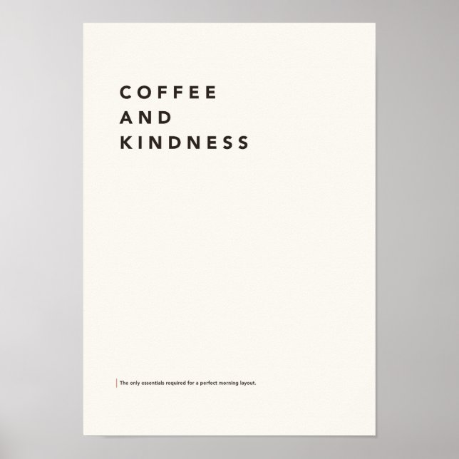 Poster Kaffee und Freundlichkeit (Vorne)