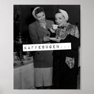 Poster Kaffesugen en suédois dire pour Besoin d'un café T