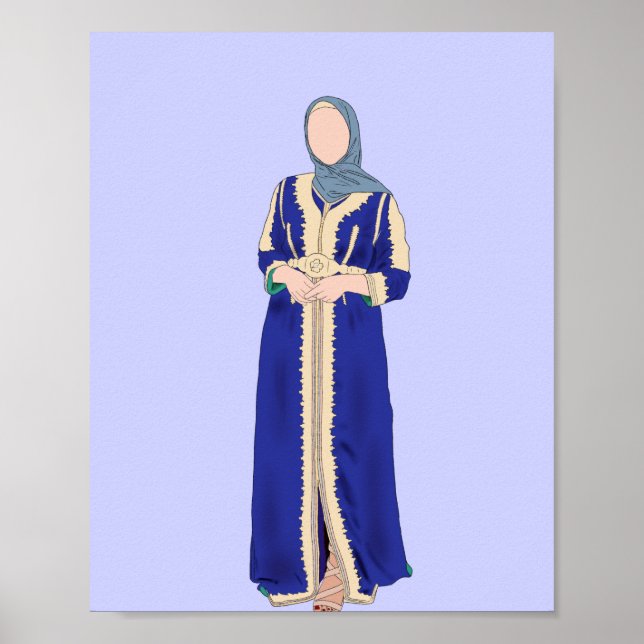 Poster Kaftan - Traditionnel Marocain Kaftan (Devant)