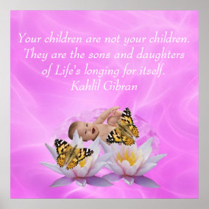 Poster Kahlil Gibran sur les enfants
