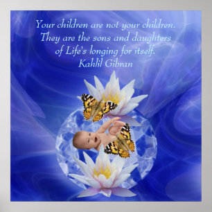 Poster Kahlil Gibran Sur les enfants et les bébés