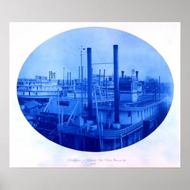 Poster Kahlke Bros. Bateau, Rock Island, IL, 1891 (Devant)