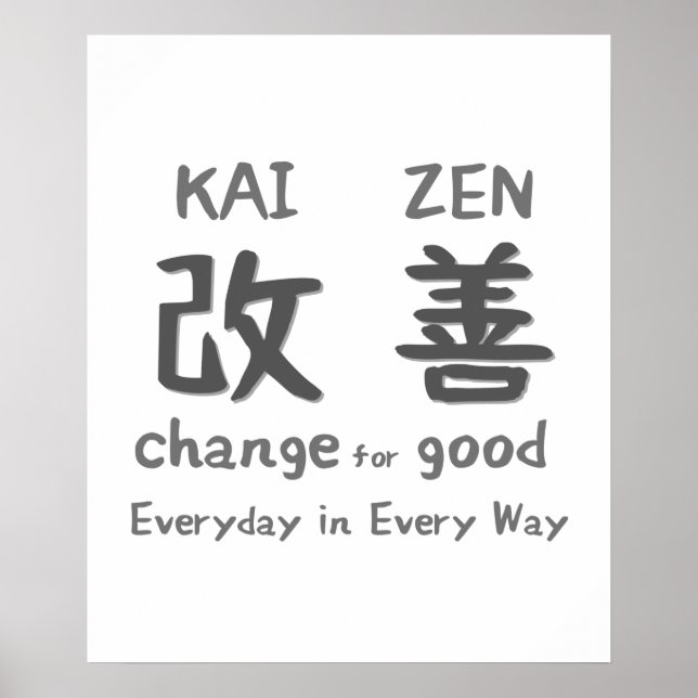 Poster Kaizen - Changement pour le bien - Tous les jours  (Devant)