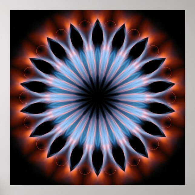 Poster Kaleidoscope à flammes (Devant)