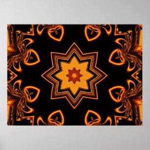 Poster Kaléidoscope Copper Star