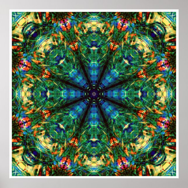 Poster Kaleidoscope des couleurs (Devant)