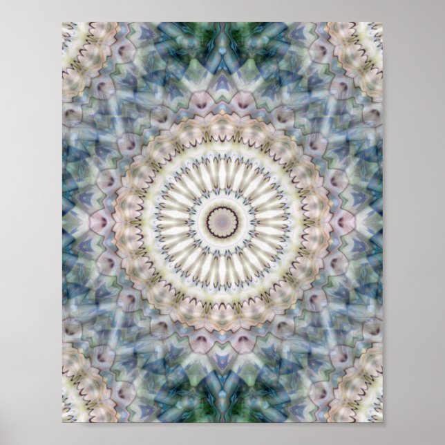 Poster Kaleidoscope fractal (Devant)