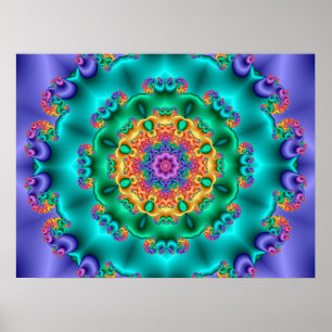 Poster Kaleidoscope Pastel Flower