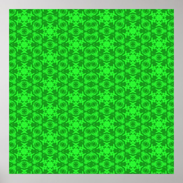 Poster Kaleidoscope vert (Devant)
