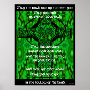 Poster Kaleidoscopic Mandala - Irish Blessing 3