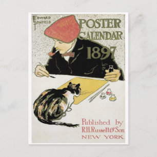 Poster-Kalender 1897 Postkarte