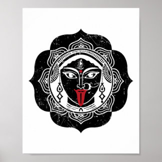 Poster Kali Hindu Deity Goddess Indian Sacred Yoga Puja K