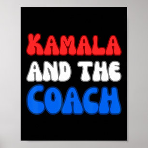 Poster Kamala et le coach Harris Élection présidentielle