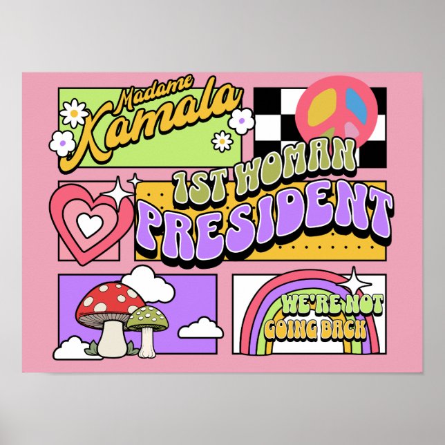 Poster Kamala Harris 1ère femme Présidente Inauguration (Devant)