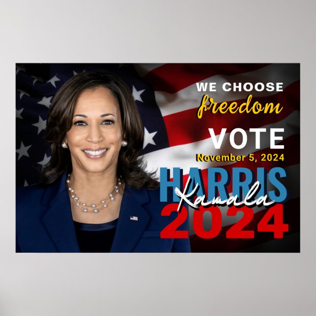 Poster Kamala Harris 2024 Vote Patriotic Campaign (Devant)