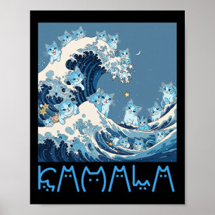 Poster Kamala Harris Blue Cats Wave - Drôle Pour Le Propr