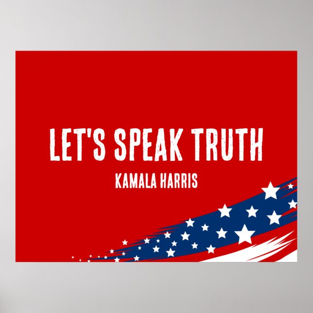 Poster Kamala Harris Citation Parle Vérité (Devant)