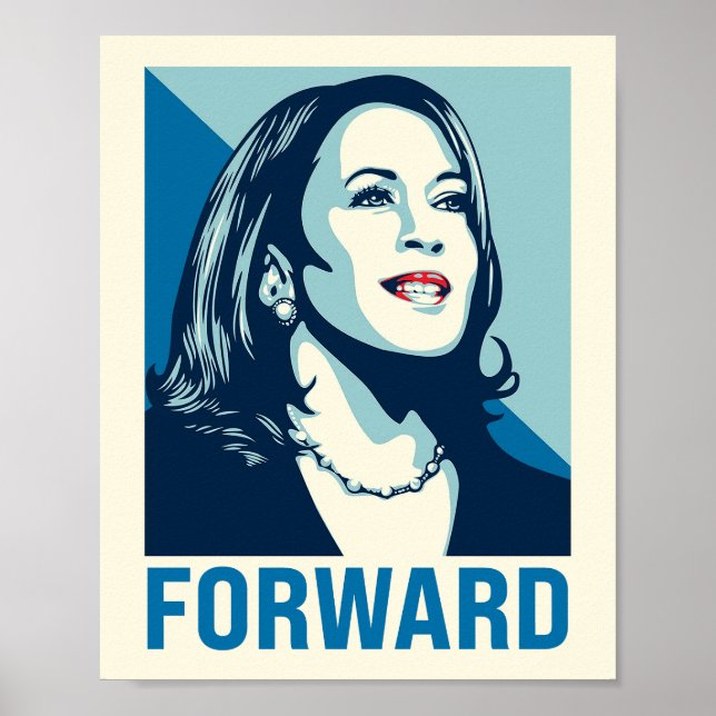 POSTER KAMALA HARRIS EN AVANT (Devant)