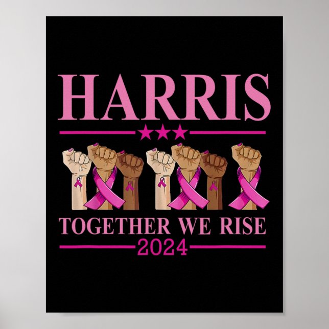 Poster Kamala Harris Ensemble Nous Soulageons Le Cancer D (Devant)