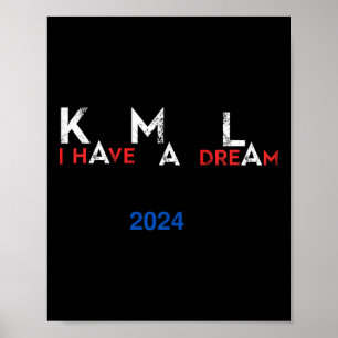 Poster Kamala Harris Mlk Kml J'Ai Un Pres Électorale De R