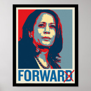 Poster Kamala Harris pour la guerre et non pour l'avenir