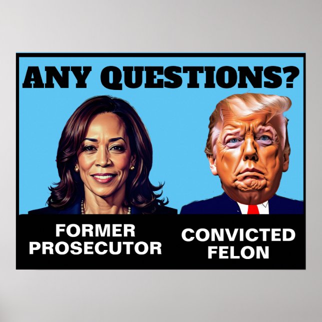 Poster Kamala Harris Procureur Trump Felon (Devant)