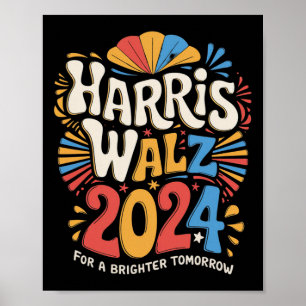 Poster Kamala Harris Tim Waltz Campagne Harris W 2024 Ele