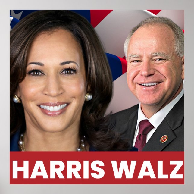 Poster Kamala Harris Tim Walz 2024 (Devant)