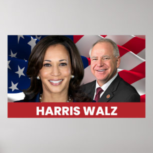 Poster Kamala Harris Tim Walz 2024