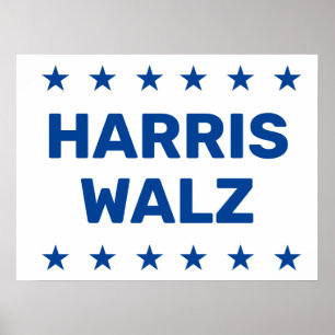 Poster Kamala Harris Tim Walz Yard