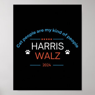 Poster Kamala Harris Tim Wheimer 2024 Cat People Are My K