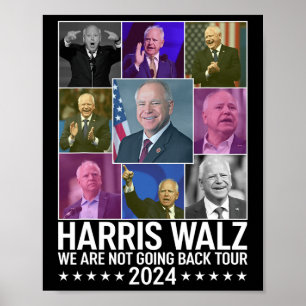 Poster Kamala Harris Tim Wheimer Nous Ne Reviendrons Pas 
