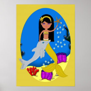Poster Kamaria, l'affiche de la sirène d'or et du dauphin