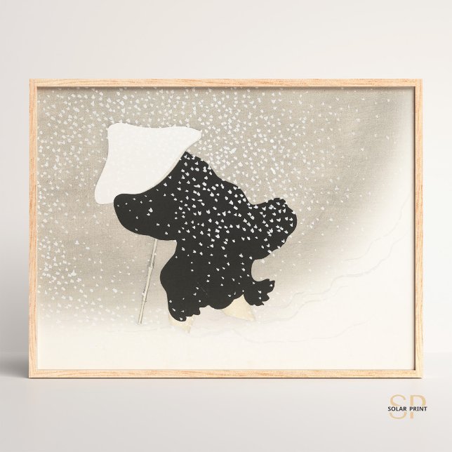Poster Kamisaka Sekka Swirling Neige Japonaise Art asiati (Créateur téléchargé)