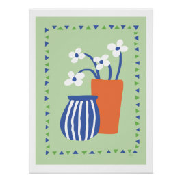 poster kan en vaas met bloemen