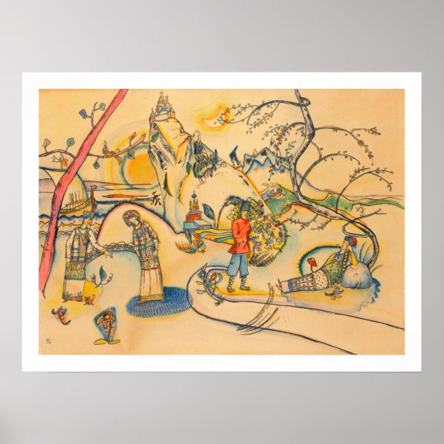 Poster Kandinsky, 1915 - Aquarelle sans titre (Devant)