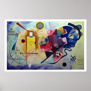 Poster Kandinsky 1925/jaune/rouge/bleu/pixdezines