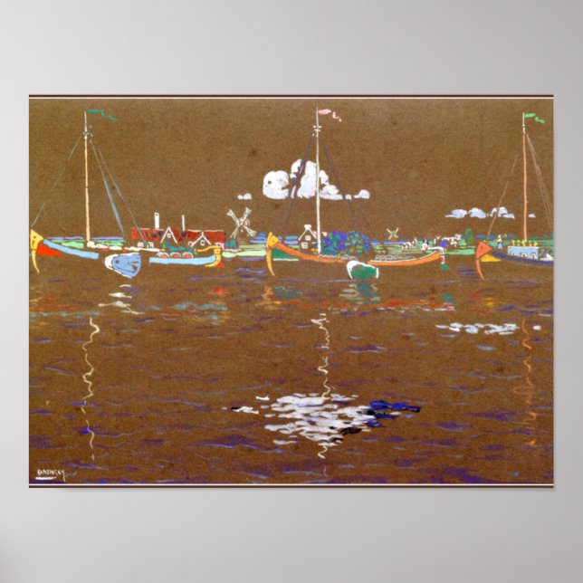 Poster Kandinsky - Bateaux (Devant)
