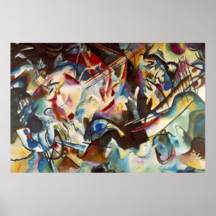 Poster Kandinsky Composition VI Peinture en toile Abstrai