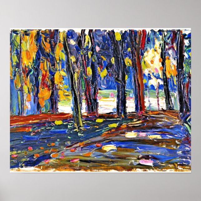Poster Kandinsky - Dans le parc de St. Cloud - Automne Ii (Devant)